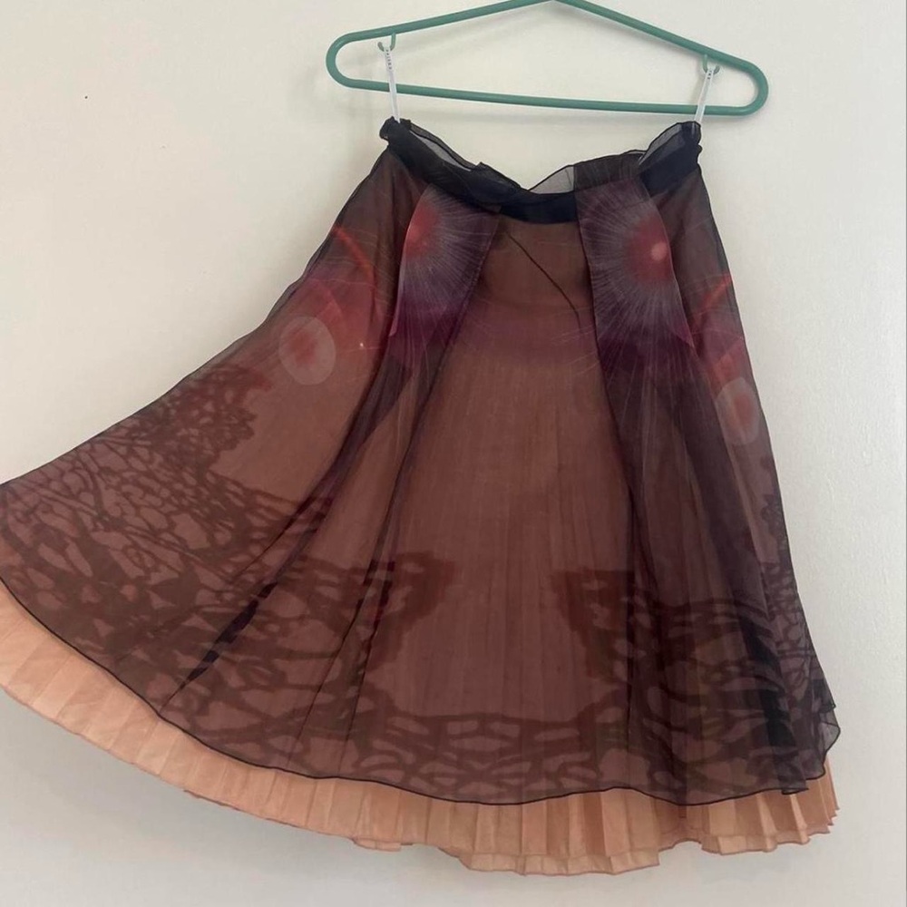 Celine celestial cosmo 100% silk skirt